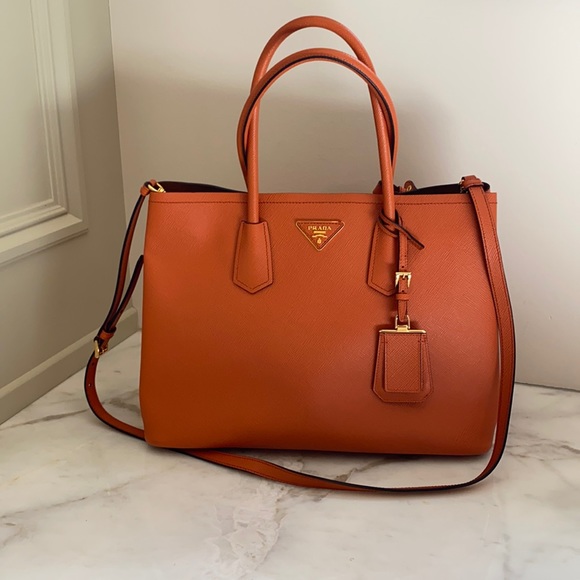 Prada Medium Saffiano Leather Double Bag - Picture 2 of 6